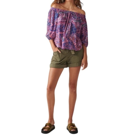 BA&SH Fenji Top Paisley Off The Shoulder Size Medium NWT - Picture 15 of 15